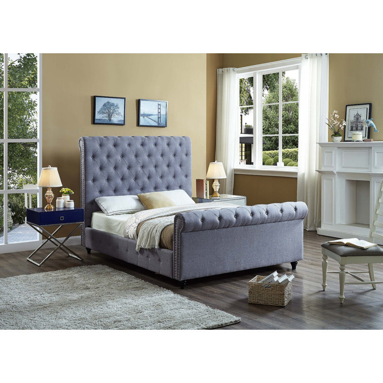 Red Barrel Studio® Lelend Tufted Upholstered Standard Bed Wayfair Canada